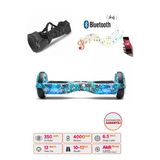 CityMate Elektrikli Kaykay Hoverboard Bluetooth Hoparlörlü 6.5 İnç Grafiti D20 - Çanta Hediye