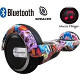 Citymate Elektrikli Kaykay Hoverboard Bluetooth Hoparlörlü 6.5 Inch Akıllı Dengeli - Butterfly Grafiti Desenli - BUTTER FLY