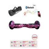 Citymate Elektrikli Kaykay Hoverboard Bluetooth Hoparlörlü 6.5 Inch Grafiti Desenli Çanta Hediye D13
