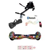 CityMate Elektrikli Kaykay Scooter Akıllı Denge Hoverboard + HoverKart + Çanta FULL LEDLİ EXTREM PAKET D11