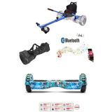 Citymate Elektrikli Kaykay Scooter Akıllı Denge Hoverboard + HoverKart + Çanta FULL LEDLİ EXTREM PAKET D20
