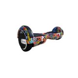 CityMate Elektrikli Kaykay Scooter Hoverboard 6.5 Inch Gökkuşağı Grafity Desenli Akıllı Denge- D11
