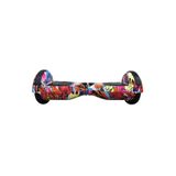 CityMate Elektrikli Kaykay Scooter Hoverboard 6.5 Inch Kurukafa Grafity Desenli Akıllı Denge