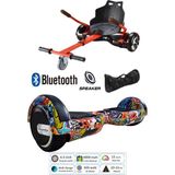 Citymate Elektrikli Kaykay Scooter Hoverboard Akıllı Dengeli + Hover Kart + Çanta Full Paket - Gökkuşağı