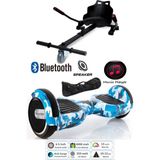Citymate Elektrikli Kaykay Scooter Hoverboard Akıllı Dengeli + Hover Kart + Çanta Full Paket - MaviKamuflj