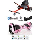 Citymate Elektrikli Kaykay Scooter Hoverboard Akıllı Dengeli + Hover Kart + Çanta Full Paket - PembeKamuflj