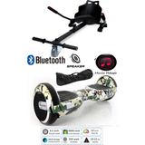 Citymate Elektrikli Kaykay Scooter Hoverboard Akıllı Dengeli + Hover Kart + Çanta Full Paket - YeşilKamuflj