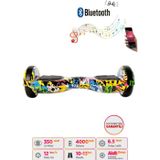 Citymate Sarı Elektrikli Kaykay Hoverboard Grafity Desenli D01
