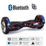Citymate Smart Balance Elektrikli Kaykay Hoverboard 8.5" Akıllı Dengeli Ledli Bluetooth Hoparlörlü Kırmızı Şimşek
