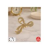 cityvision Taşlı Altın Renk Çift Taraflı Metal Mandal Saç Tokası 4 cm Küçük Boy