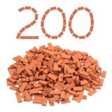 Civaner 200 Adet Peyzaj için Mini Tuğlalar Küçük Minyatür Küçük Model El Sanatları için Duvar Tuğlaları Oyuncak Evi Bahçe Aksesuarları için Gerçekçi Sahte Bloklar, 1/35 Ölçekli