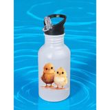Civcivli Baskılı Matara Suluk 600 ml - Kız Çocuk Suluk, Kız Sulukları