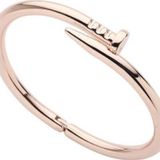 Çivi Cartier Modeli Rose Renk Alaşım Bayan Bileklik Kelepçe - 94