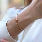 Çivi Rose Gold Gümüş Kelepçe