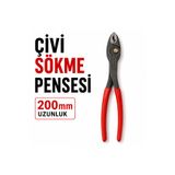 Çivi Sökme Pensesi Profesyonel Kerpeten Tel Çekme Pense Marangoz Pensesi Çelik Gövdeli El Aleti ÇİVİSÖKME