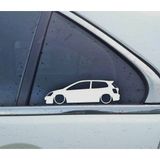 Civic EP Type R Kelebek Cam Oto Sticker 17 CM 2 Adet