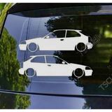 Civic VTi Kelebek Cam Oto Sticker 17 CM 2 Adet