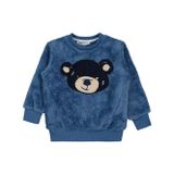 Civil 4164 Ayı Nakışlı 2-5 Yaş Mavi Erkek Çocuk Sweatshirt