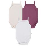 Civil Baby 3 lü Basıc İp Askılı 0-36 Ay Çıtçıtlı Badi - Pudra
