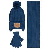 Civil Baby 6-18 Ay Atkı Bere Eldiven Set - Mavi Standart
