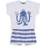 Civil Baby Ahtapot Baskılı 6-18 Ay Takım - Beyaz - 6 - 9 Ay - 00-Beyaz