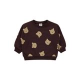 Civil Baby Ayıcık Baskılı Sweatshirt, Erkek Bebek, 9-12 Ay, Kahverengi