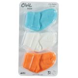 Civil Baby Bebek 3'lü Çorap Set 0-24 Ay Turuncu