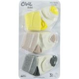 Civil Baby Bebek 3'lü Çorap Set 0-6 Ay Bej D3c49202323s1 Krem