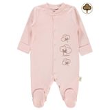 Civil Baby Bebek Organik Patikli Tulum 0-3 Ay Pembe-3-6 Ay