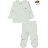 Civil Baby Bebek Organik Pijama Takımı 0-6 Ay Ekru - 0 - 1 Ay