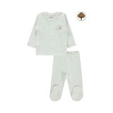 Civil Baby Bebek Organik Pijama Takımı 0-6 Ay Ekru 22330R024SS1-3 Ekru