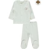 Civil Baby Bebek Organik Pijama Takımı 0-6 Ay Ekru - 6 - 9 Ay