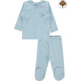 Civil Baby Bebek Organik Pijama Takımı 0-6 Ay Mavi - 6 - 9 Ay