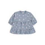 Civil Baby Çiçek Empirme Basic 6-18 Ay Mavi Elbise
