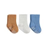 Civil Baby Çift Baskı Kaydırmaz 3'lü 6- Bebek Erkek Çorap Set - Standart