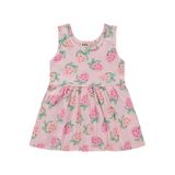 Civil Baby Çilek Empirme 6-18 Ay Elbise - Pembe Şeker Pembe