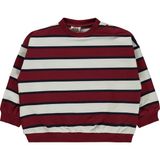 Civil Baby Çizgili 6-18 Ay Sweatshirt - Bordo - Siyah - Koyu Bordo - 9 - 12 Ay