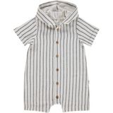 Civil Baby Çizgili Kapüşonlu 6-18 Ay Lacivert Tulum