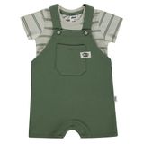 Civil Baby Çizgili Tişört 2'li Set 6-18 Ay Slopet - Haki