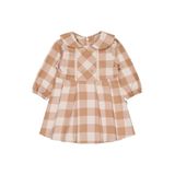 Civil Baby Dama Desen Bebek Elbise, 18-24 AY, 26751620825W1-KAV-86, Kahve, Bebek-Kızlar