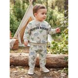 Civil Baby Dinozor Baskılı 6-18 Ay Sweatshirt - Bej - Kil Taşı - 18 - 24 Ay