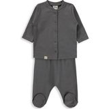 Civil Baby Düz 1-6 Ay Pijama Takımı - Gri - 3 - 6 Ay - FUME