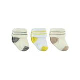 Civil Baby Erkek Bebek 3'lü Çorap Set 0-6 Ay Krem