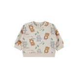 Civil Baby Erkek Bebek Ayıcık Desenli Sweatshirt 6-9 Ay Fil Dişi