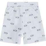 Civil Baby Erkek Bebek Balık Desenli Basic Fit Şort Beyaz 9-12 Ay Rahat Kesim Yazlık - 9 - 12 Ay