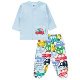Civil Baby Erkek Bebek Pijama Takımı 1-6 Ay Mavi-6-9 Ay