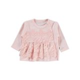Civil Baby Fırfır Tüllü 1-9 Ay Pijama Takımı - Pudra 6-9 Ay