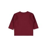 Civil Baby Fiyonk Baskılı Sweatshirt Bordo, 9-12 Ay, 19958CL4925W1-KBR-74, Koyu Bordo, kız-bebek