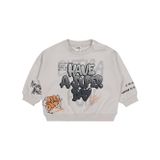 Civil Baby Graffiti Baskılı 6-18 Ay Bej Sweatshirt