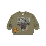 Civil Baby Graffiti Baskılı 6-18 Ay Haki Sweatshirt